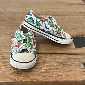 Boys dinosaur, converse, tennis shoes
